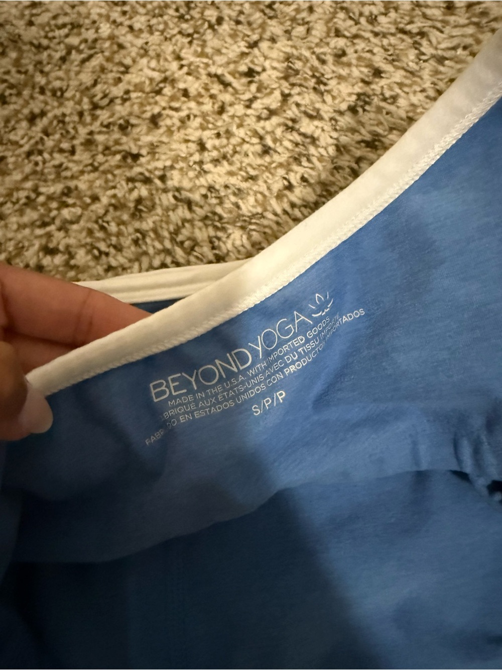 Beyond Yoga Blue Piped Sports Bra ⭐️ Used - like new (worn once) ⭐️ - Picture 3 of 3